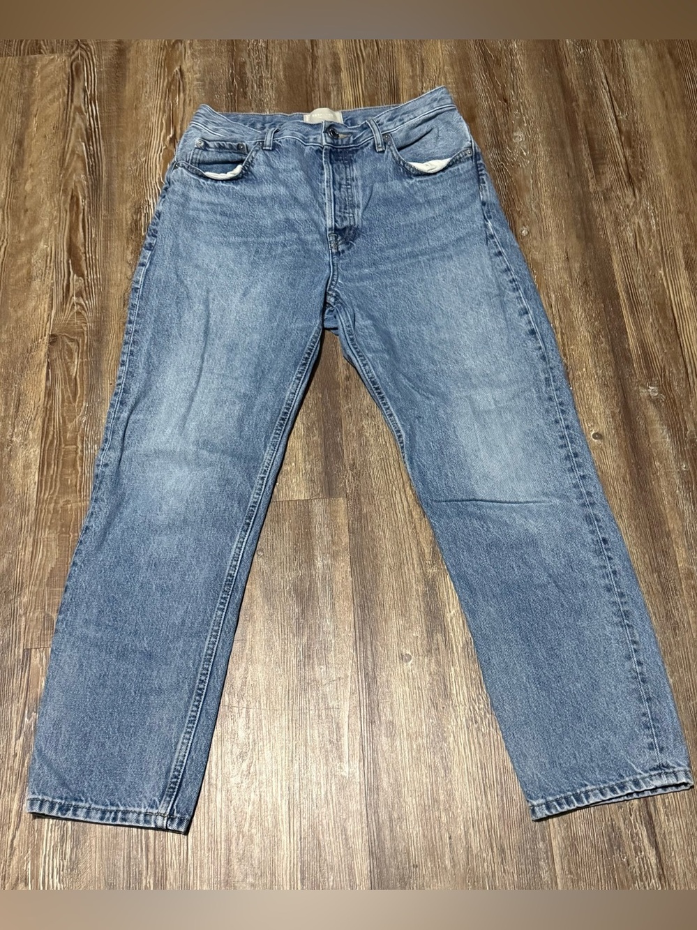 Everlane The 90s Cheeky Jeans Women's 28 Cropped Button Fly Summer Organic Cotto